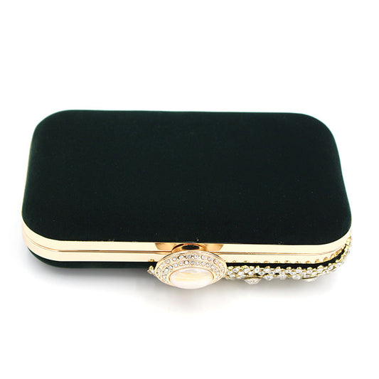 Women's Veet Alloy Dinner Banquet Clutch Chain Evening Bags