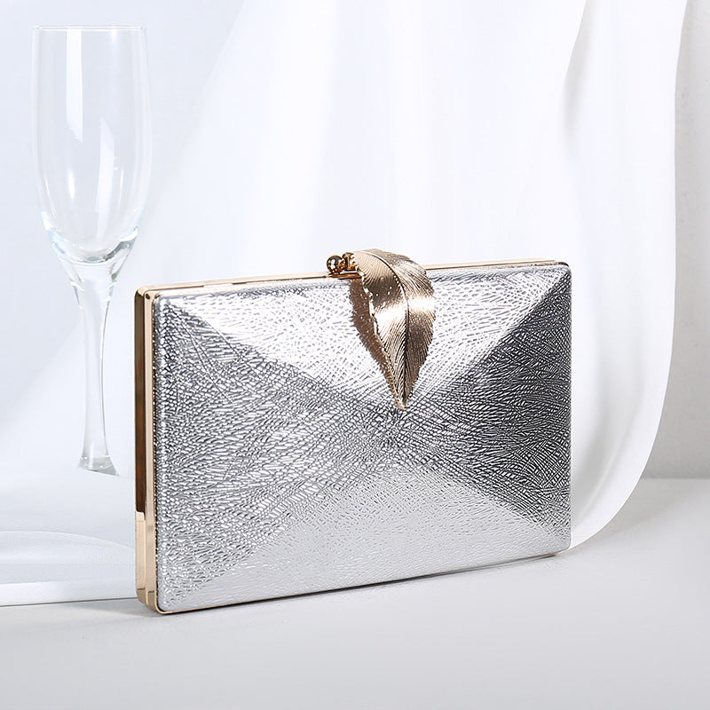 Women's Dinner Banquet Clutch Leaf Chain Evening Bags