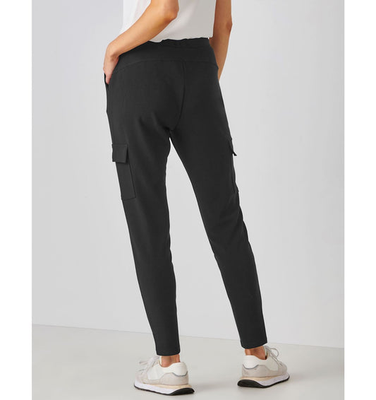 WOMEN'S CHARLIE PAIGE STRETCH BLACK CARGO JOGGER