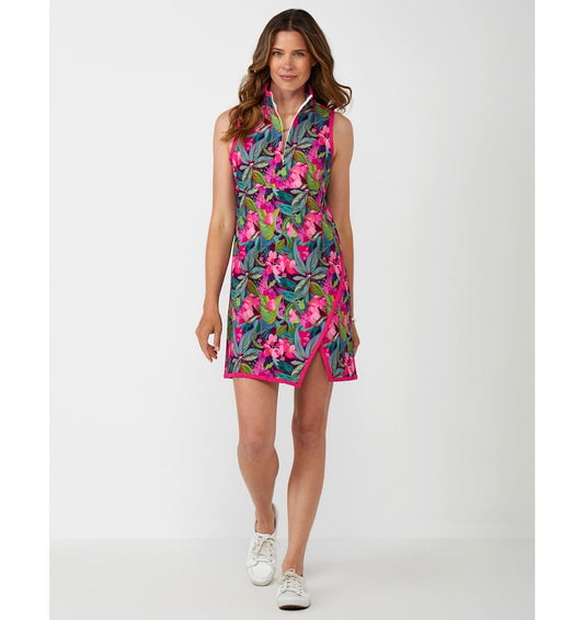 WOMEN'S CHARLIE PAIGE FLOWER PINK TANK DRESS