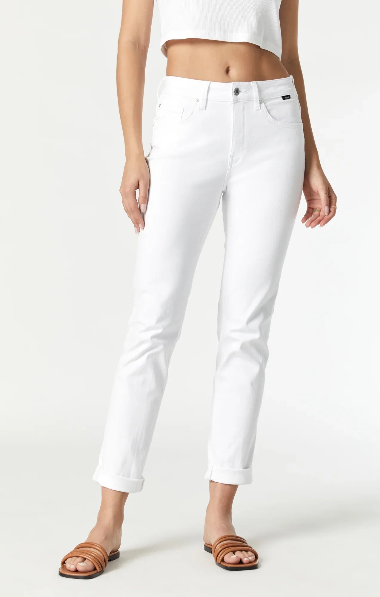 WOMEN'S MAVI KATHLEEN SLIM BOYFRIEND WHITE JEANS