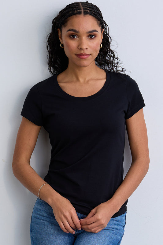 Women's Slim Organic Scoop Neck Tee