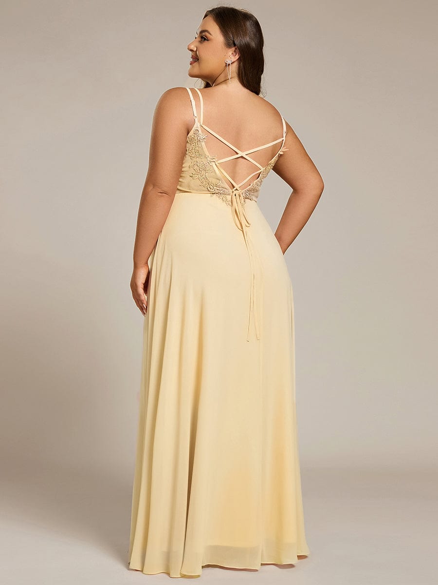 ever RUBY|Multiway Chiffon and Lace Open Back Bridesmaid Dress with Spaghetti Straps