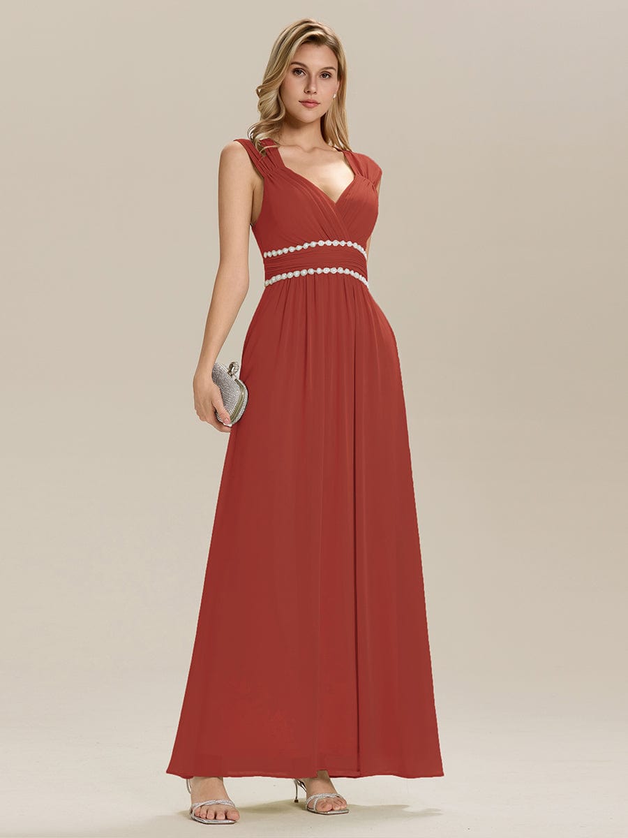 ever ZELINA| Grecian Style Pleated Chiffon Maxi Bridesmaid Dress