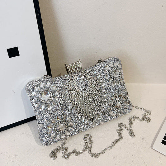 Women's Dinner Flash Light Diamond Female Clutch Evening Bags