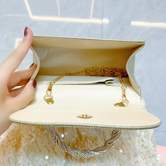 Creative French Diamond Banquet Rhinestone Dinner Evening Bags