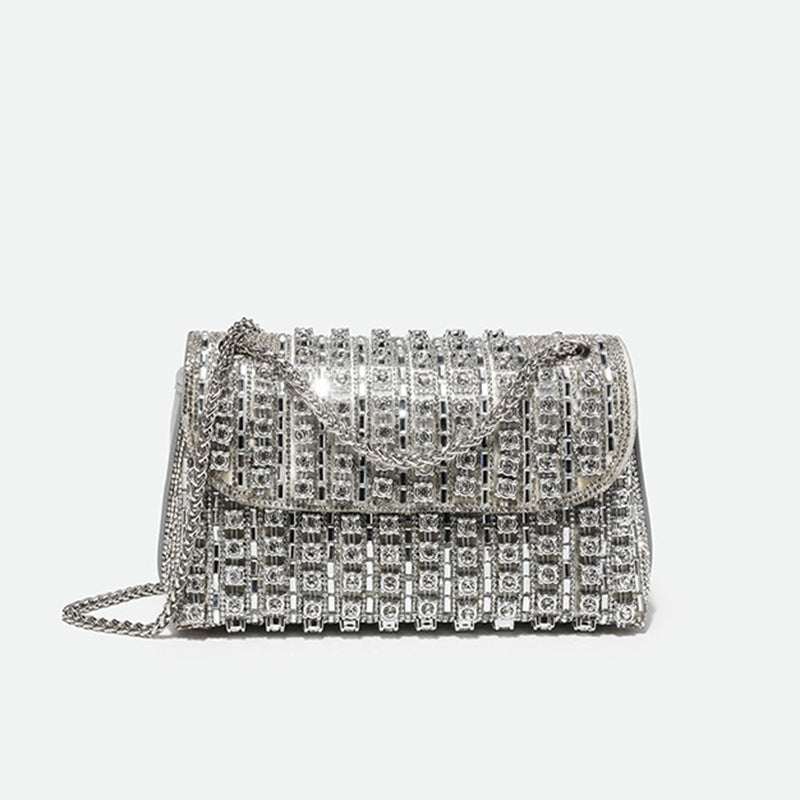 Women's Dinner Fashionable High-grade Underarm Full Diamond Evening Bags