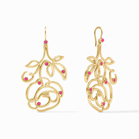 Rose Calligraphy Earring