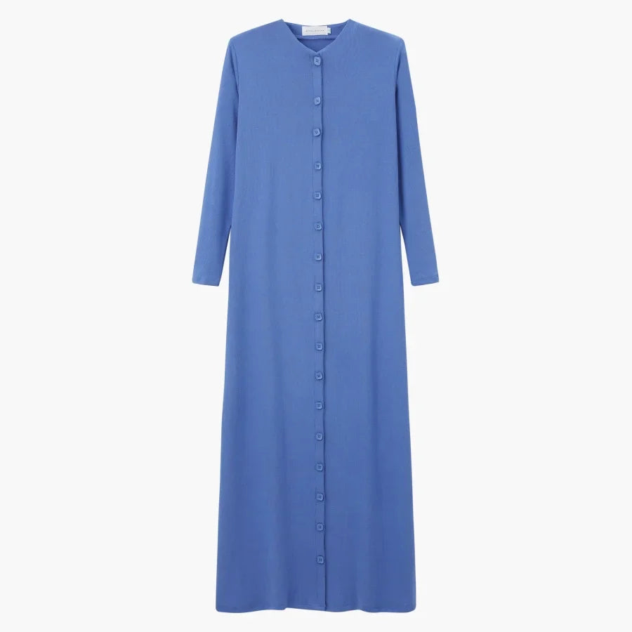 Women's Ribbed Maxi Summer Dress – Comfortable Sleeveless Button Front Long Dress | Casual & Elegant Lady's Clothing