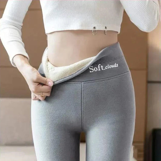 Women's Winter Thick Velvet Leggings Warm Fleece Lined High Waist Tights Thermal Insulated Pants Ladies Large Size Pantyhose