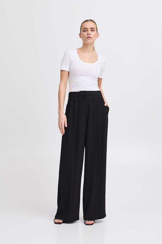 WOMEN'S ICHI REYA BLACK PANTS