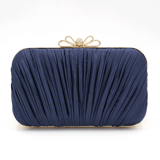 Women's Pleated Hand Holding Dinner Banquet Dresses Evening Bags