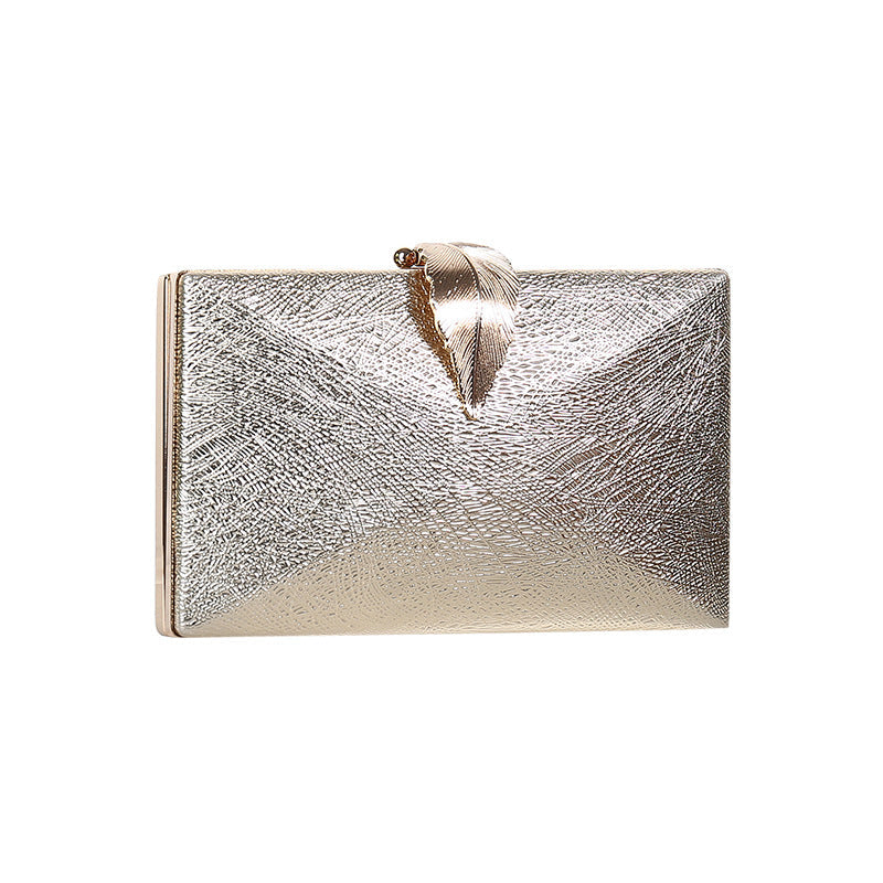 Women's Dinner Banquet Clutch Leaf Chain Evening Bags