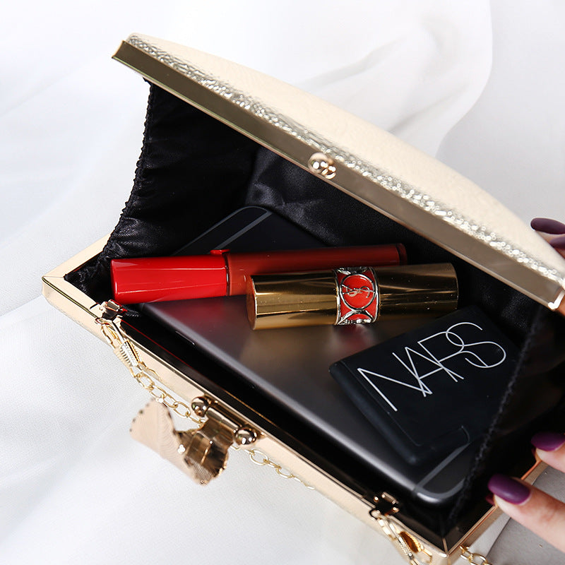 Women's Dinner Banquet Clutch Leaf Chain Evening Bags