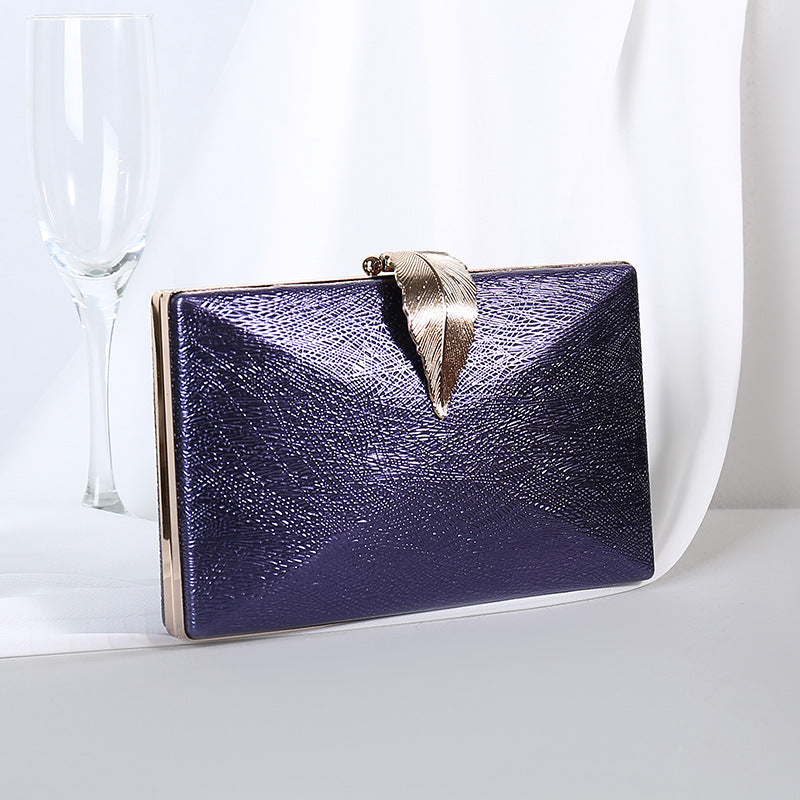 Women's Dinner Banquet Clutch Leaf Chain Evening Bags
