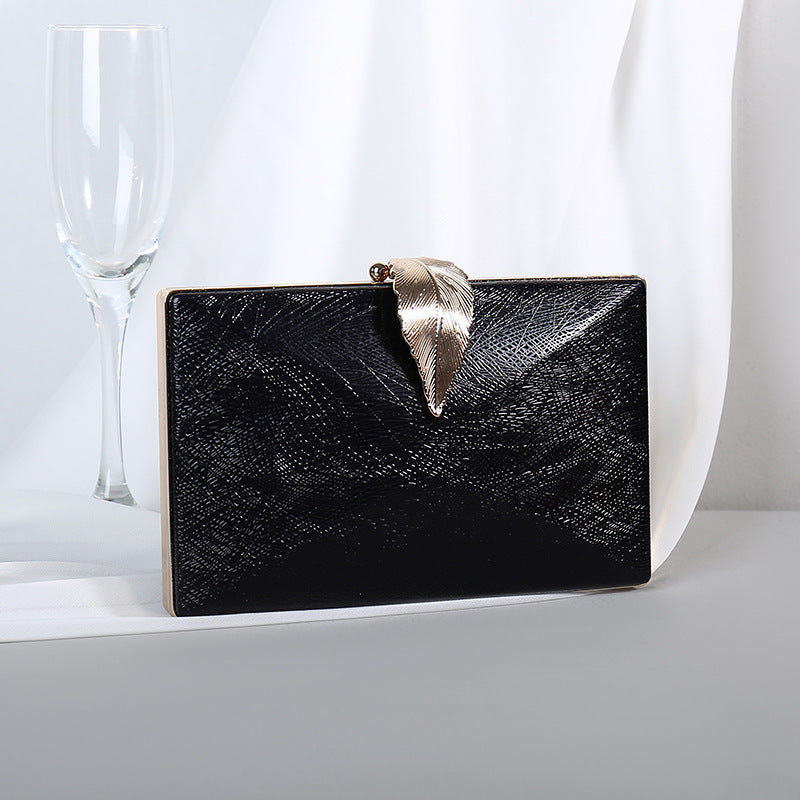 Women's Dinner Banquet Clutch Leaf Chain Evening Bags