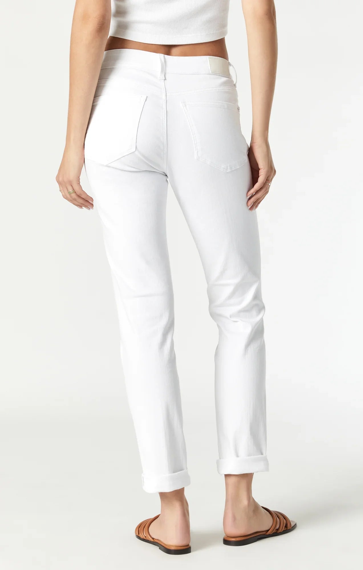 WOMEN'S MAVI KATHLEEN SLIM BOYFRIEND WHITE JEANS