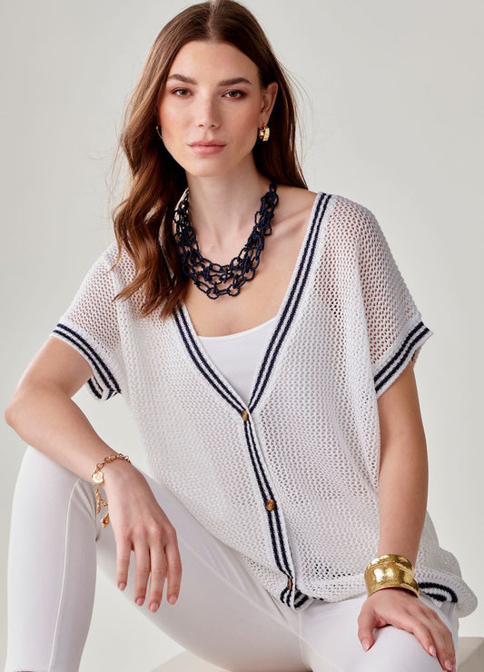 WOMEN'S CHARLIE PAIGE YACHT CLUB CARDIGAN