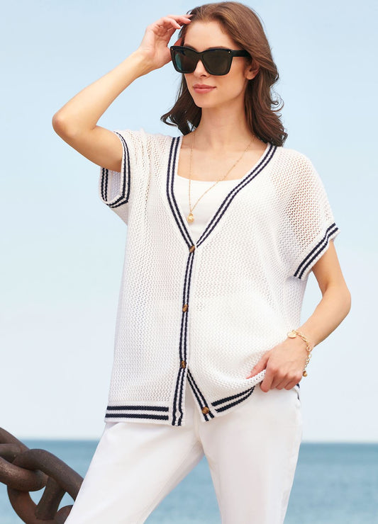 WOMEN'S CHARLIE PAIGE YACHT CLUB CARDIGAN