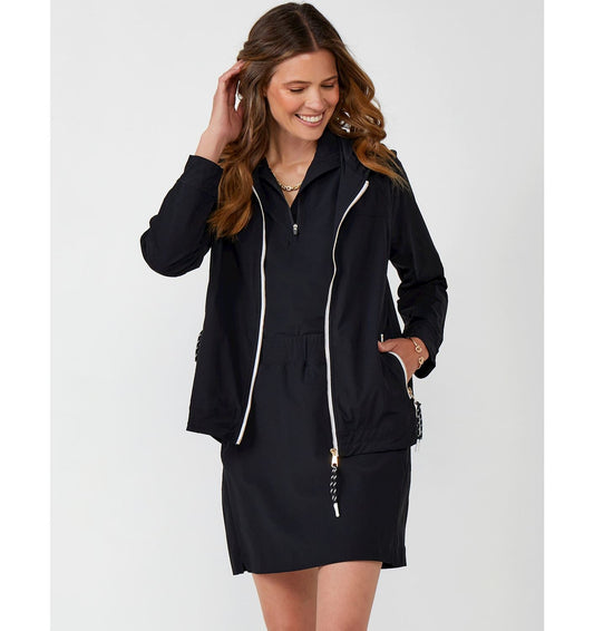 WOMEN'S CHARLIE PAIGE ZIP UP BLACK SPORTS JACKET