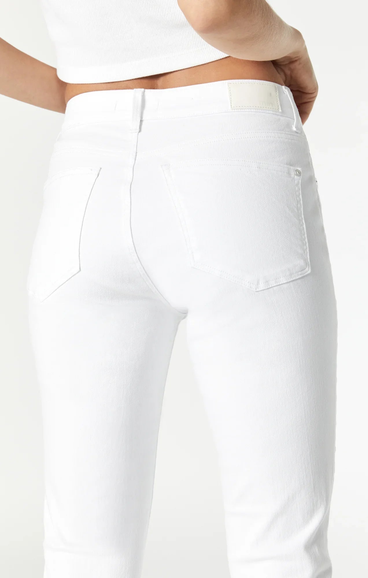 WOMEN'S MAVI KATHLEEN SLIM BOYFRIEND WHITE JEANS