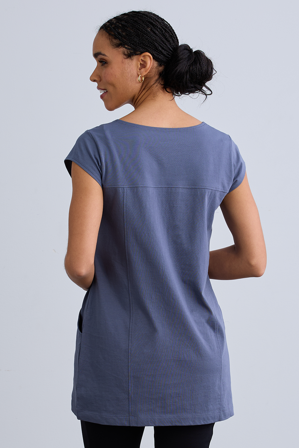 Women's Organic Cotton Cap Sleeve Tunic with Pockets