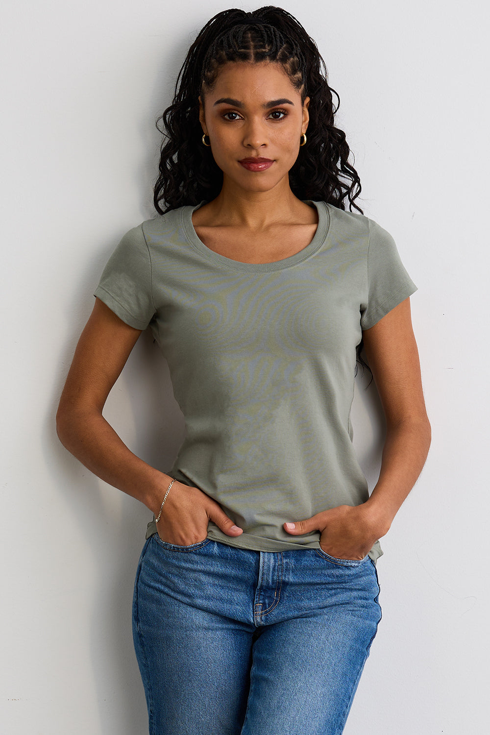 Women's Slim Organic Scoop Neck Tee
