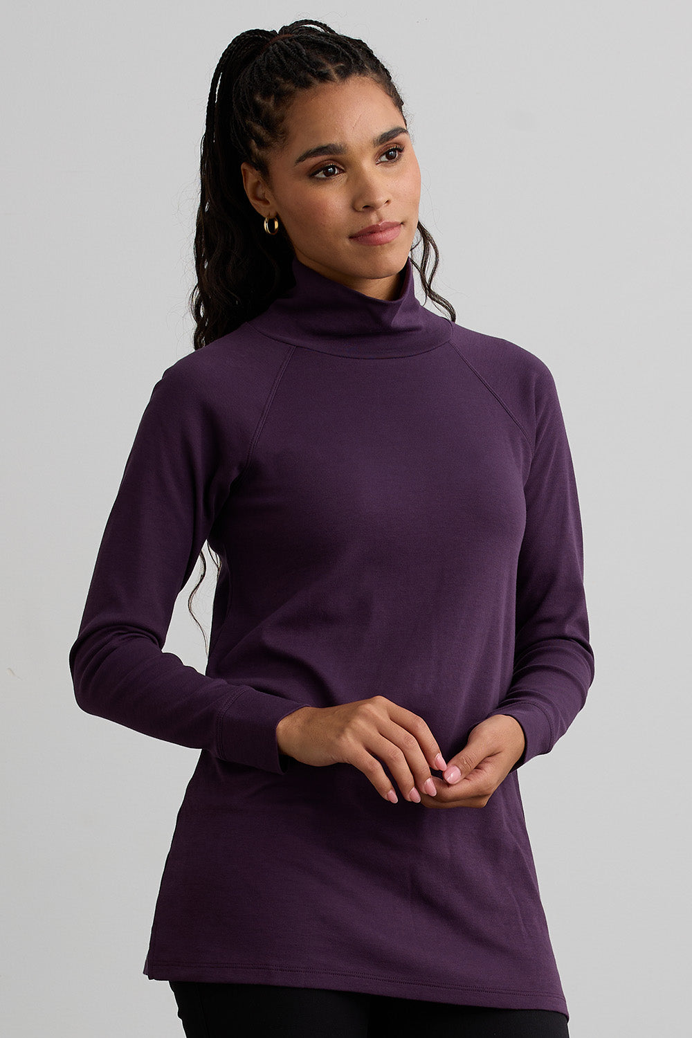 Women's Luxe 100% Organic Cotton High-Neck Tunic