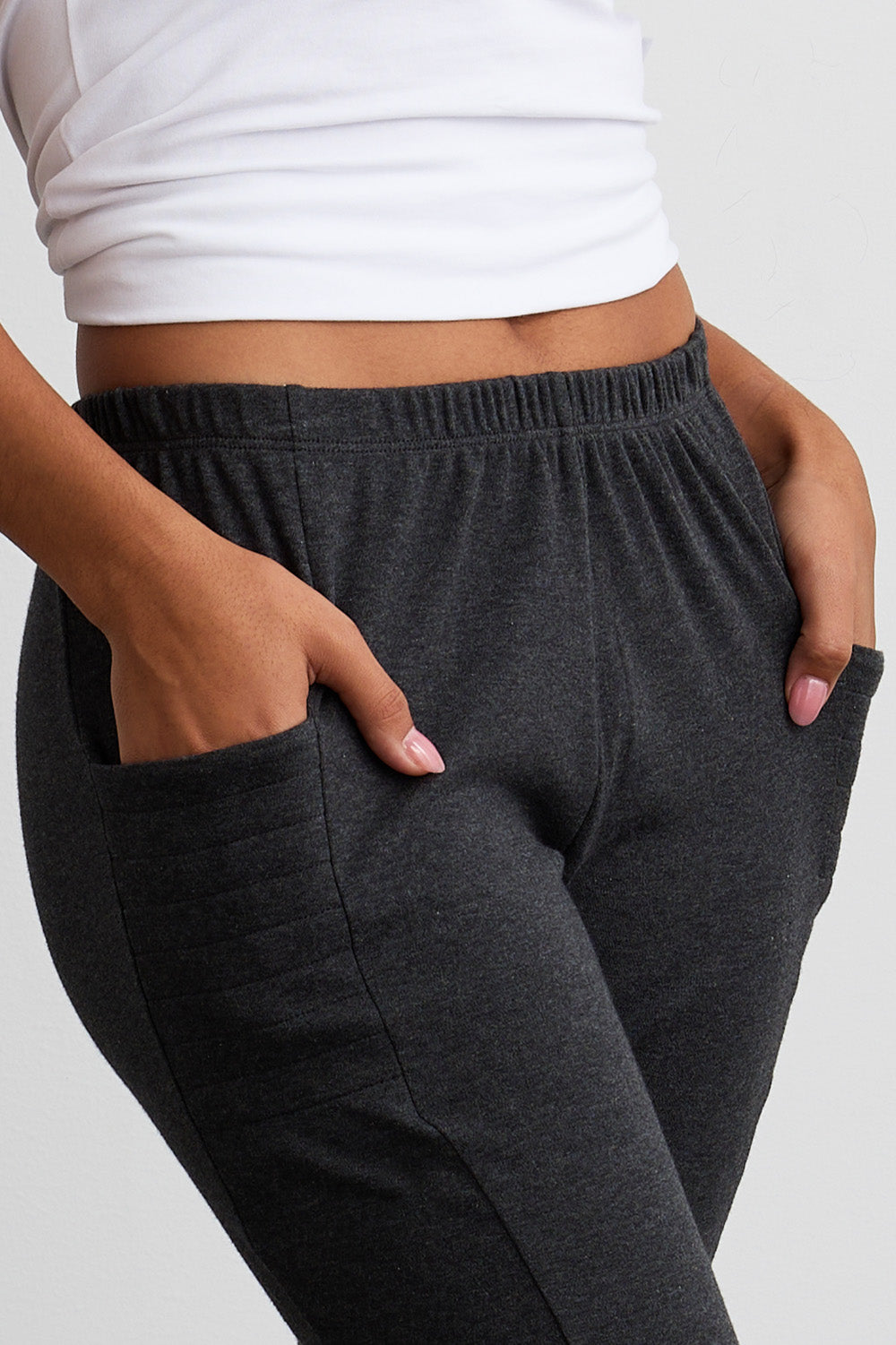 Women's Organic 100% Cotton Capri Leggings with Pockets