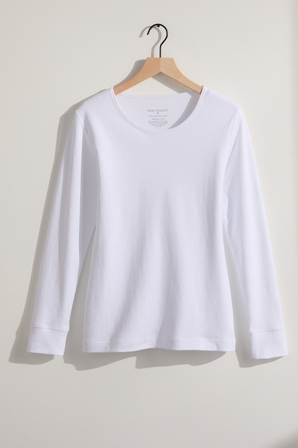 Women's Luxe 100% Organic Cotton Jewel Neck Long Sleeve Tee