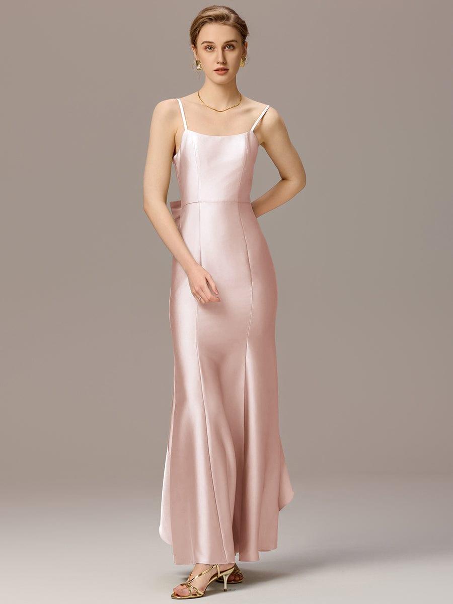 ever BELISSE|Designer Mermaid Bow Ruffled Satin Maxi Bridesmaid Dress