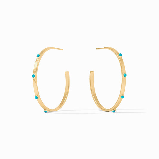 Crescent Stone Hoop