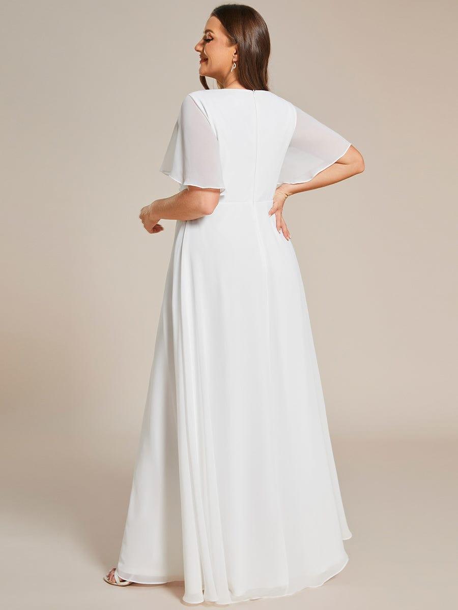 ever IVYROSE|Elegant Chiffon Applique Evening Dress with Flutter Sleeves