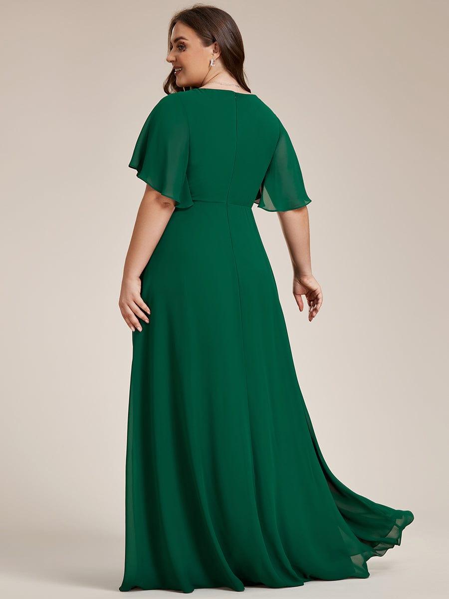 ever IVYROSE|Elegant Chiffon Applique Evening Dress with Flutter Sleeves