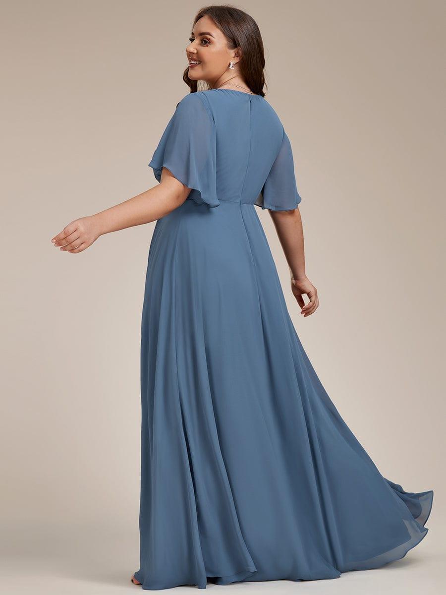ever IVYROSE|Elegant Chiffon Applique Evening Dress with Flutter Sleeves