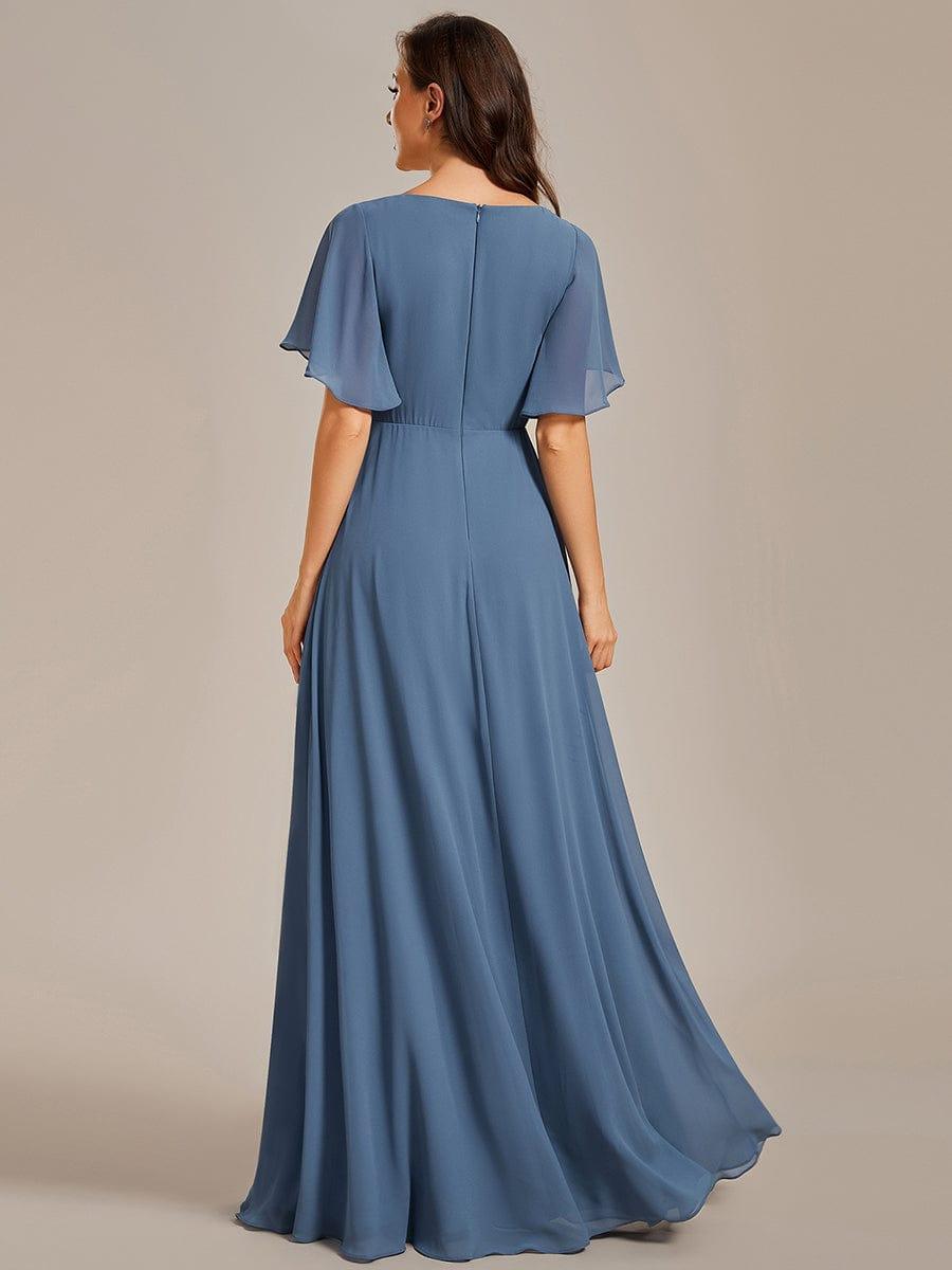 ever IVYROSE|Elegant Chiffon Applique Evening Dress with Flutter Sleeves