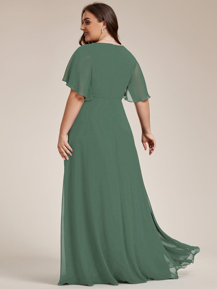 ever IVYROSE|Elegant Chiffon Applique Evening Dress with Flutter Sleeves