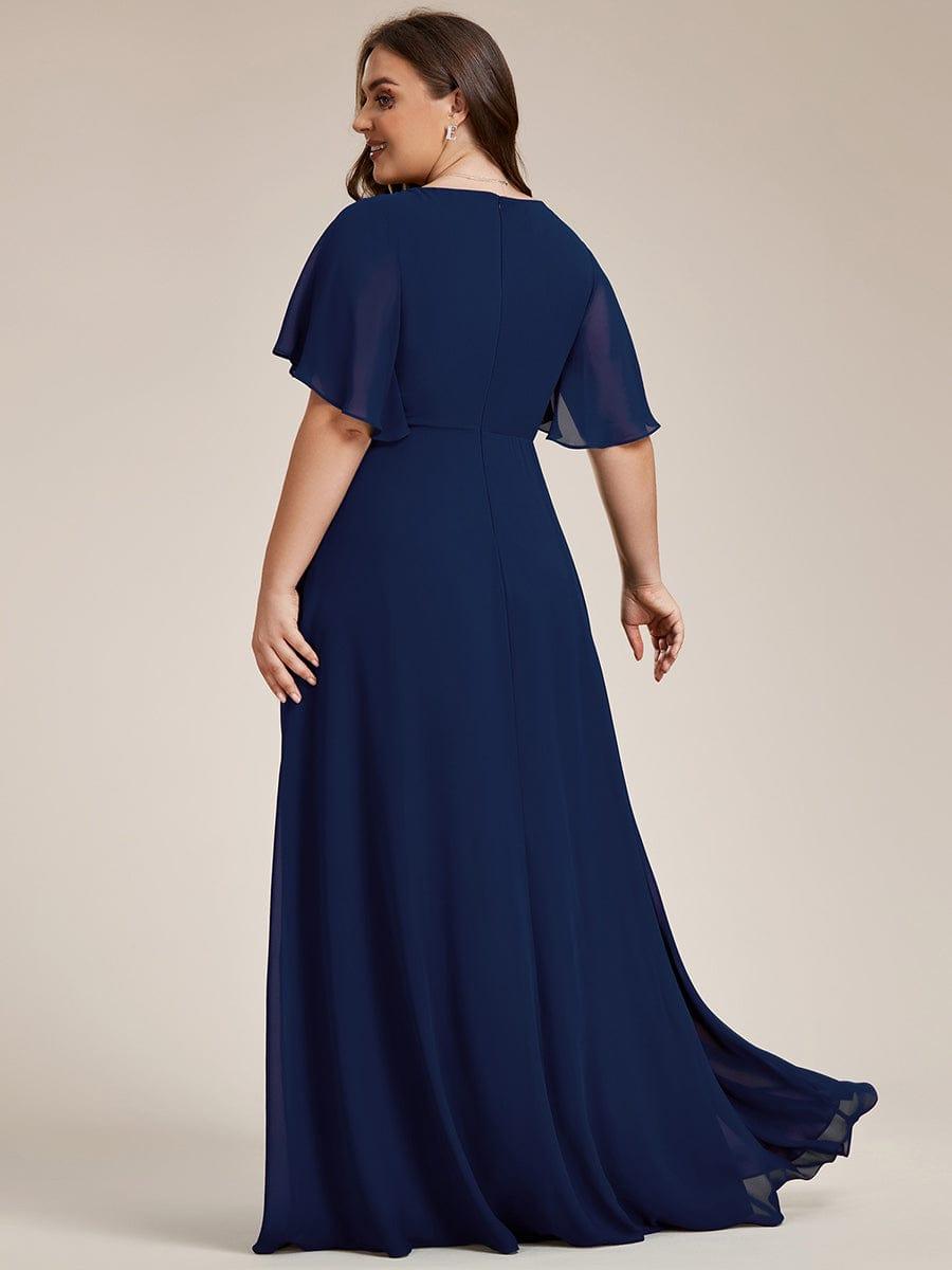 ever IVYROSE|Elegant Chiffon Applique Evening Dress with Flutter Sleeves