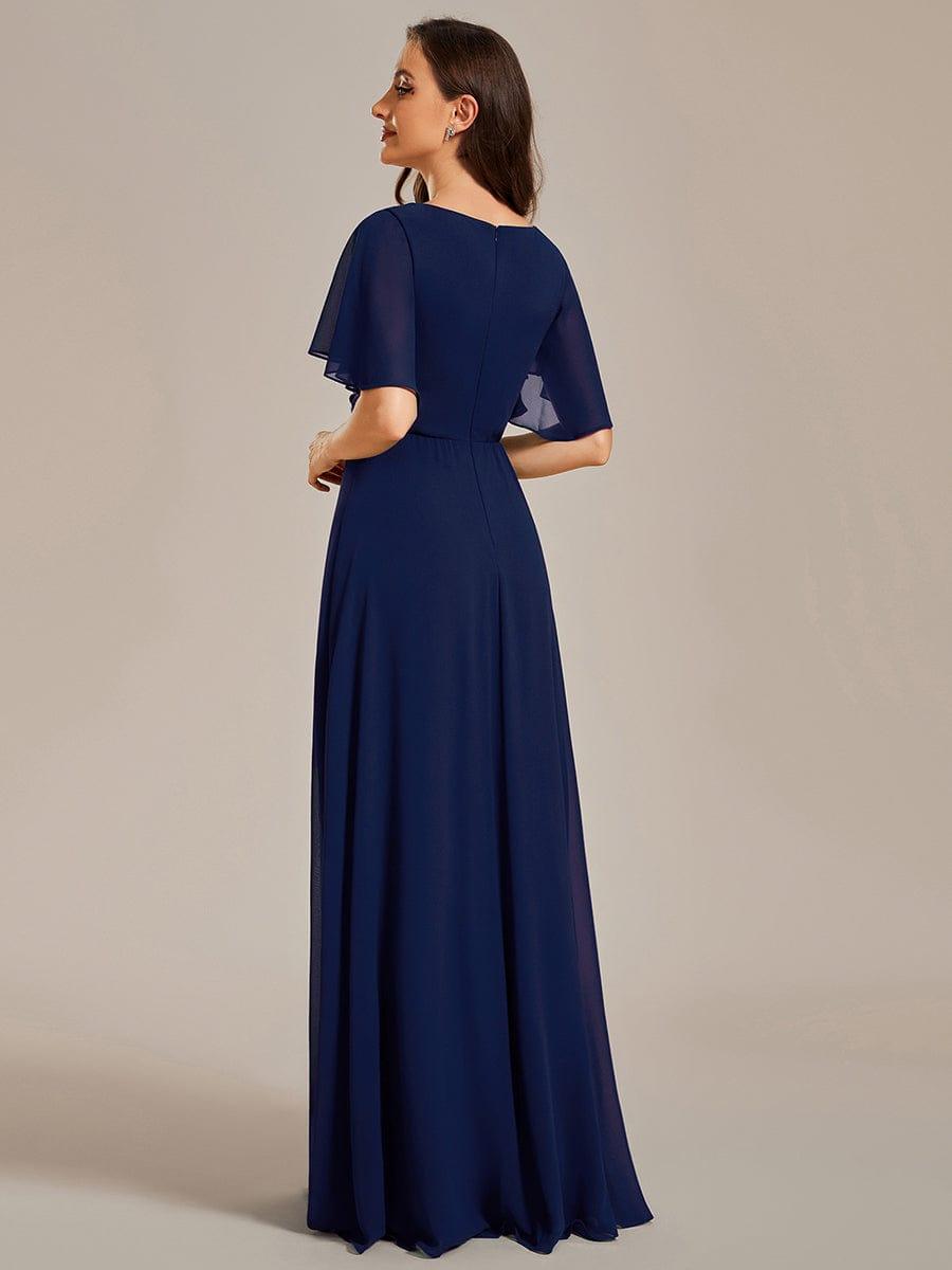 ever IVYROSE|Elegant Chiffon Applique Evening Dress with Flutter Sleeves