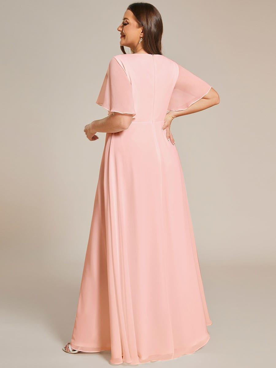 ever IVYROSE|Elegant Chiffon Applique Evening Dress with Flutter Sleeves