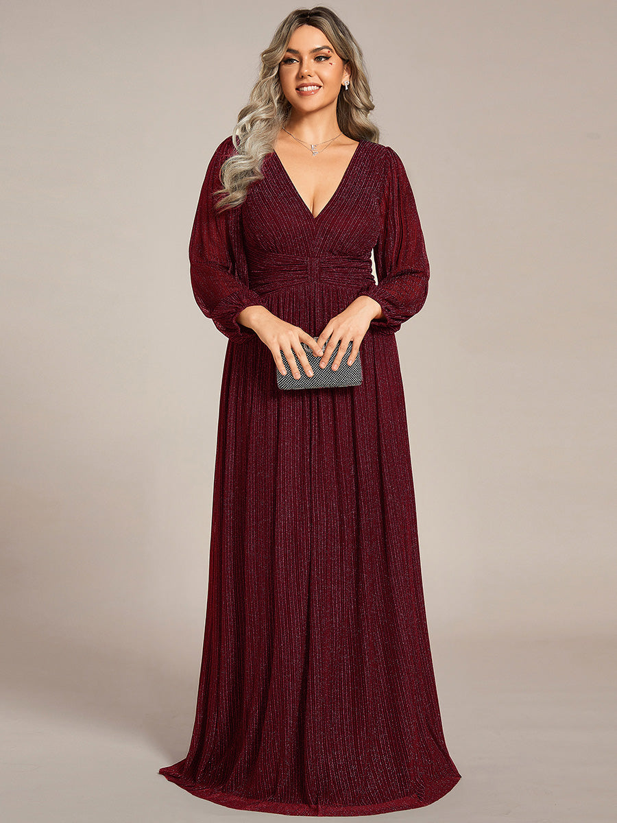 ever BRYM|Sparkle Long Sleeve Formal Evening Dress with A-line Silhouette