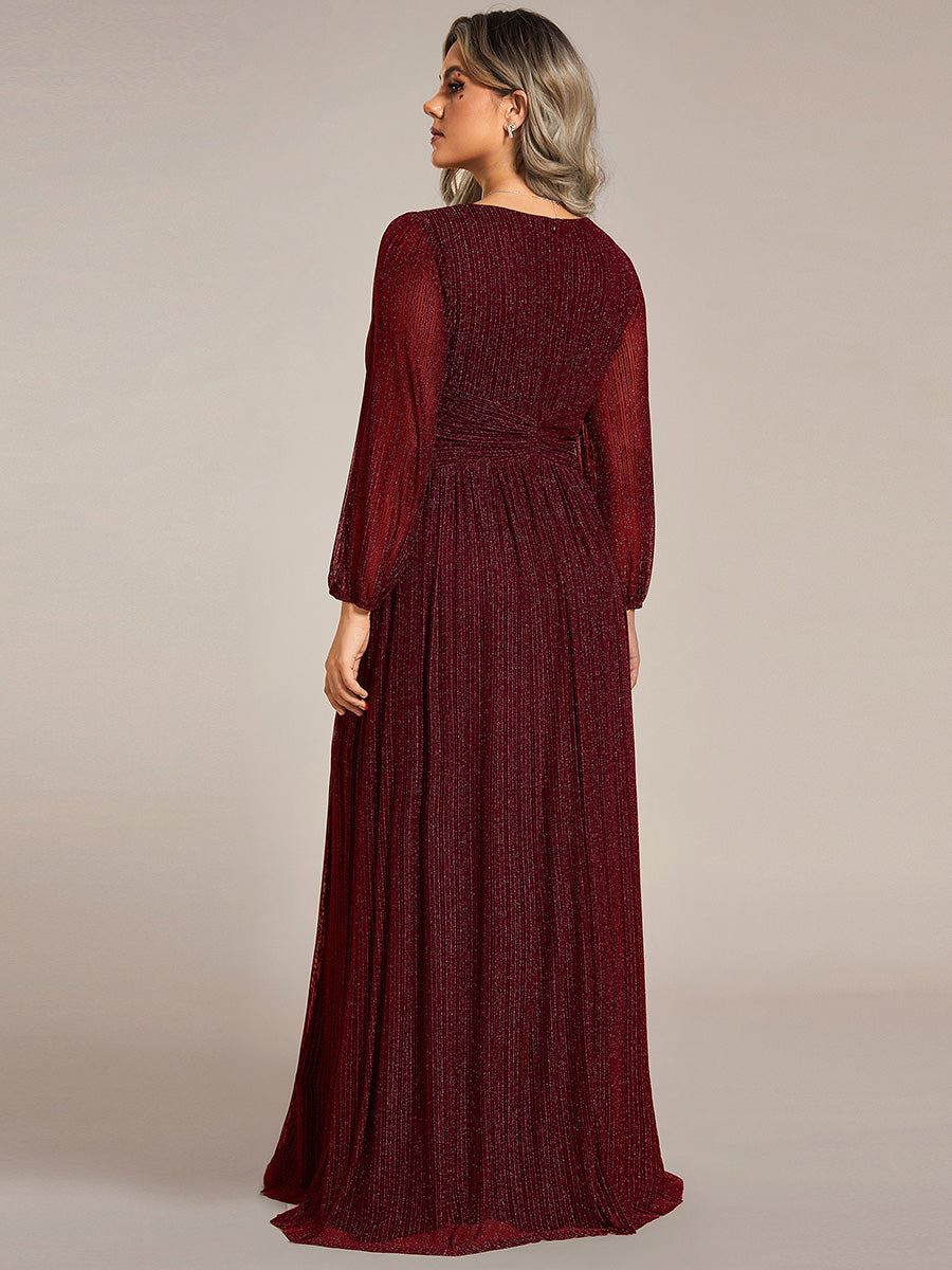 ever BRYM|Sparkle Long Sleeve Formal Evening Dress with A-line Silhouette