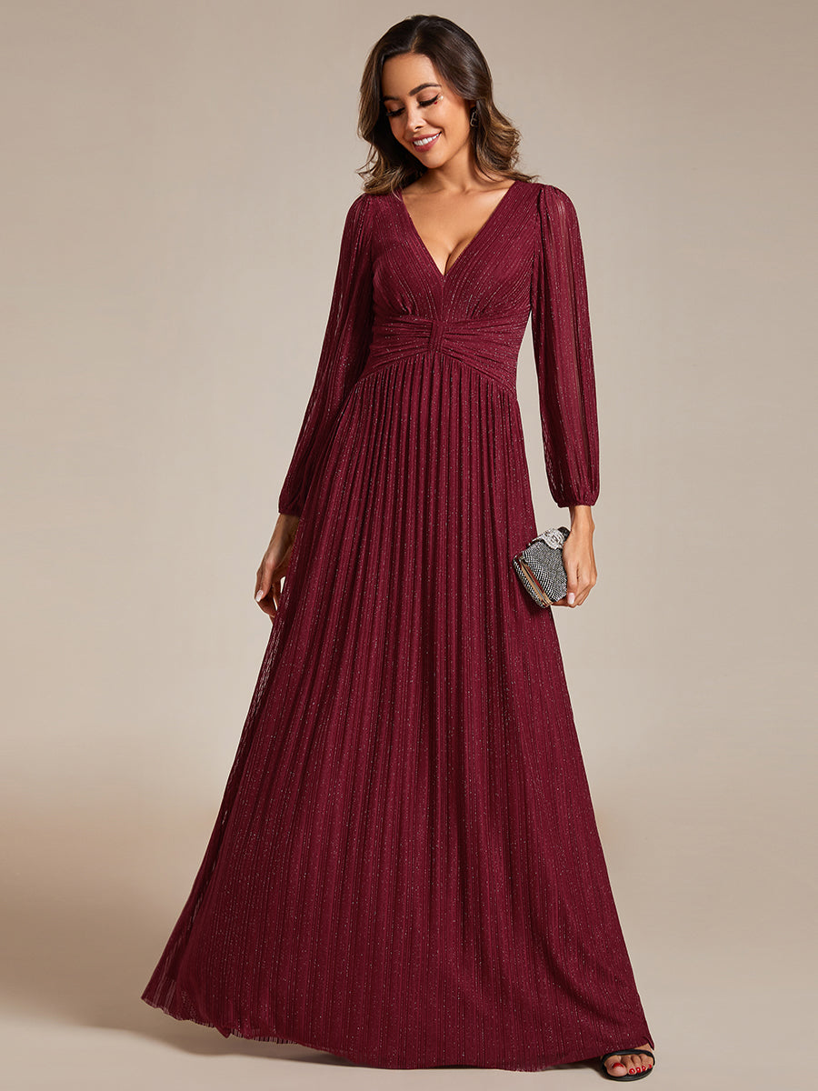 ever BRYM|Sparkle Long Sleeve Formal Evening Dress with A-line Silhouette