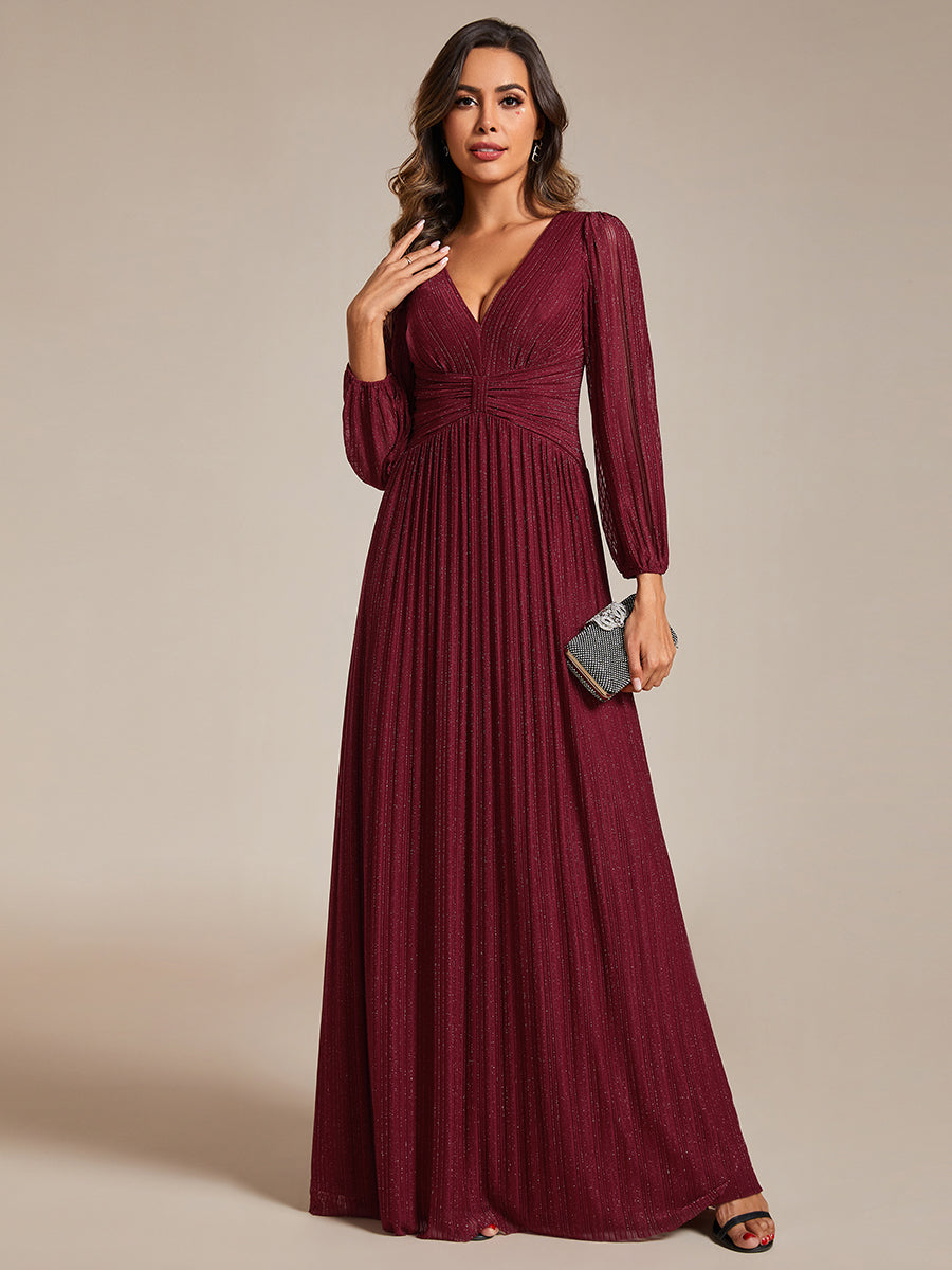 ever BRYM|Sparkle Long Sleeve Formal Evening Dress with A-line Silhouette
