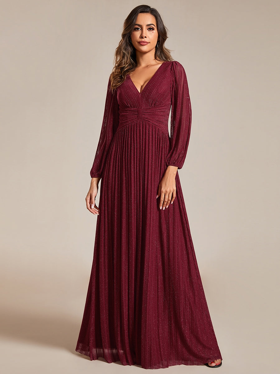 ever BRYM|Sparkle Long Sleeve Formal Evening Dress with A-line Silhouette