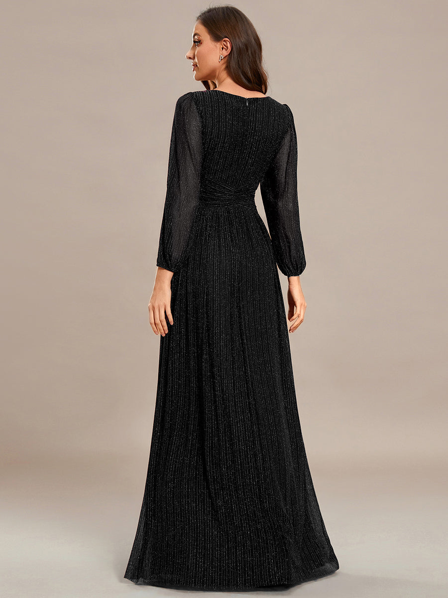 ever BRYM|Sparkle Long Sleeve Formal Evening Dress with A-line Silhouette