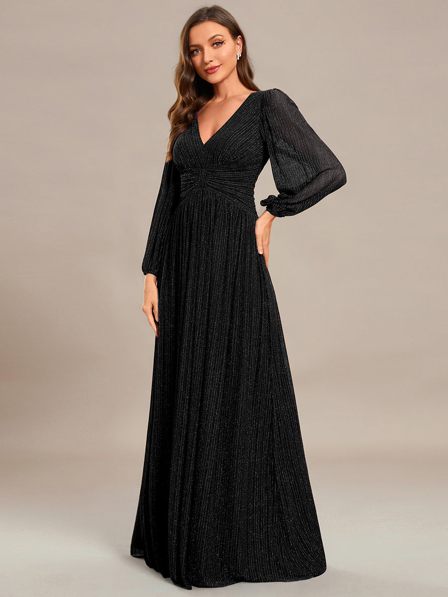ever BRYM|Sparkle Long Sleeve Formal Evening Dress with A-line Silhouette