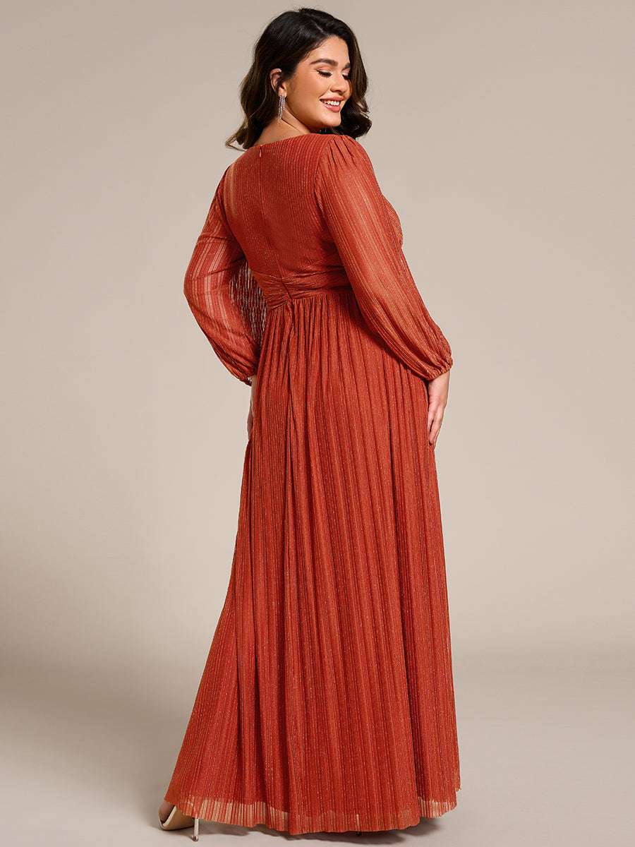 ever BRYM|Sparkle Long Sleeve Formal Evening Dress with A-line Silhouette