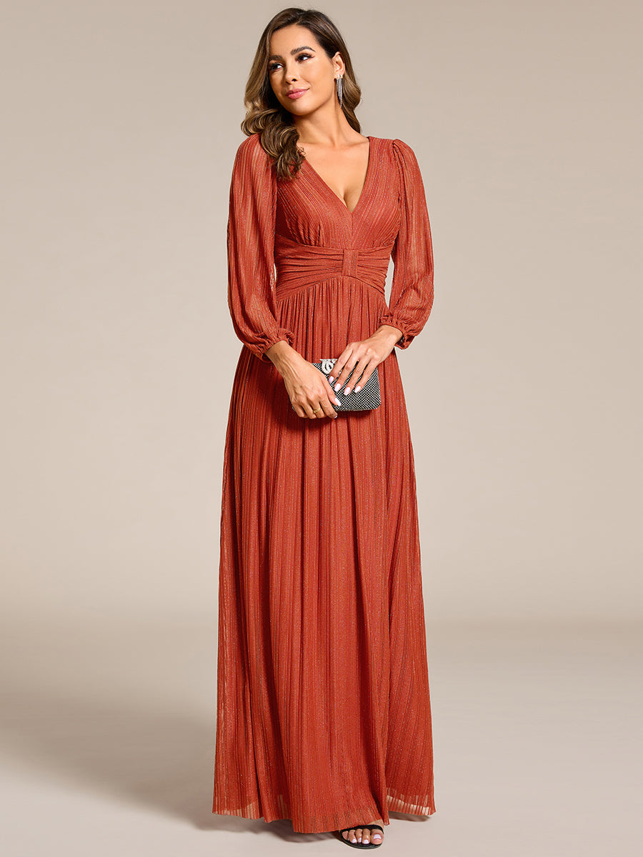 ever BRYM|Sparkle Long Sleeve Formal Evening Dress with A-line Silhouette