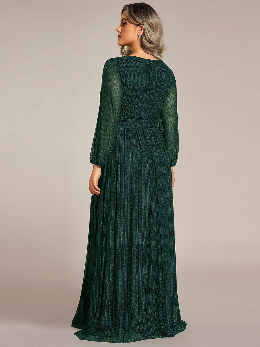 ever BRYM|Sparkle Long Sleeve Formal Evening Dress with A-line Silhouette